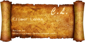 Czimer Lenke névjegykártya