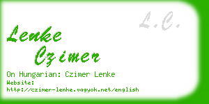 lenke czimer business card
